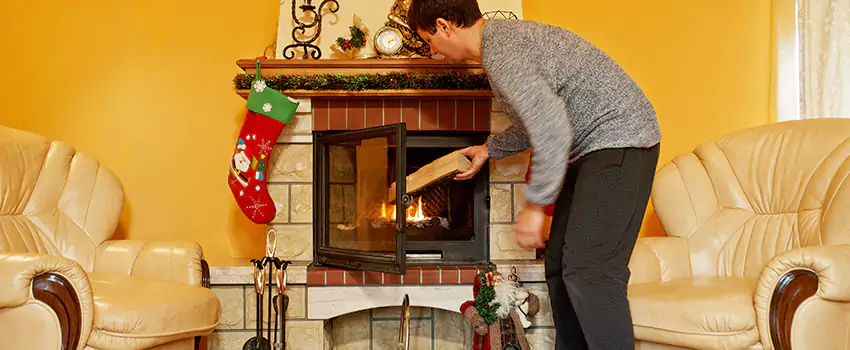 Rusted Metal Fireplace Restoration in Henderson, North Carolina